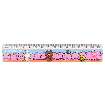 Лінійка пластикова, 15 см  Line Friends. Yes 370656