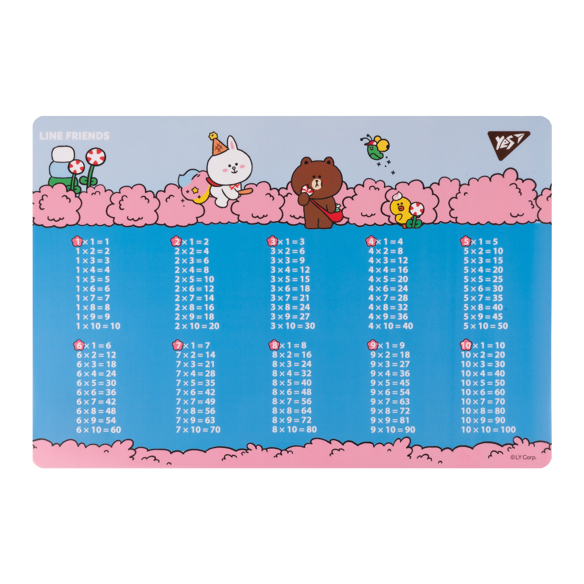 Килимок- підложка для дитячої творчості. Line Friends. табличка множення 492254