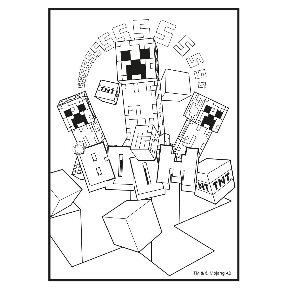Розмальовка А4 12стор. Minecraft з наліпками. YES 743222