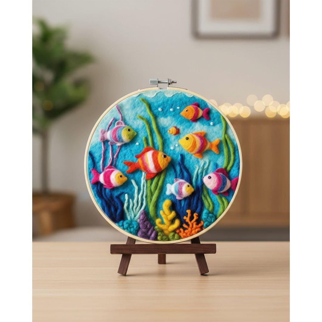 Набір для валяння картини з вовни. Підводний світ. Brushme DIY 005