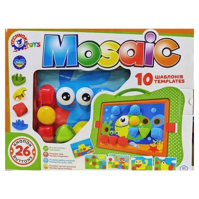 Мозаїка 10 шаблонів 26 кнопок. Підводний світ. Technok Toys 6269