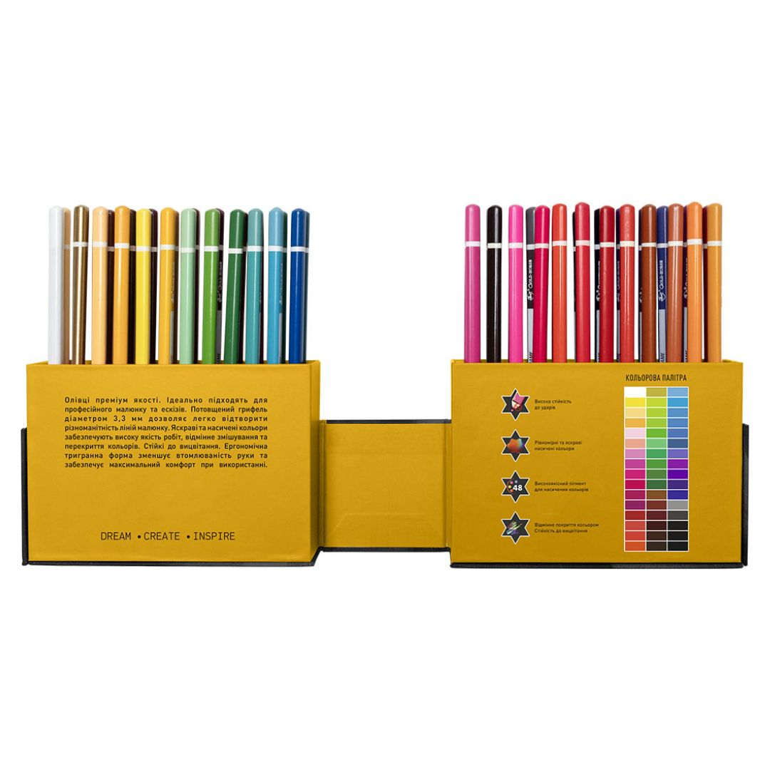 Олівці кольорові тригранні 48кол. у картонній коробці. Muse professional 102-48
