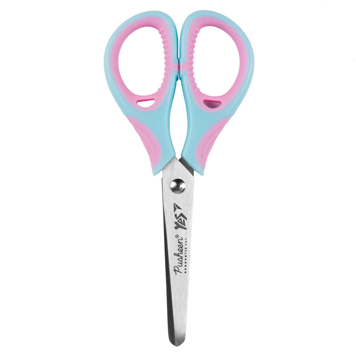 Ножиці дитячі Pusheen 130мм  (пластикові ручки). з гумковими вставками Scissors. Yes 480431