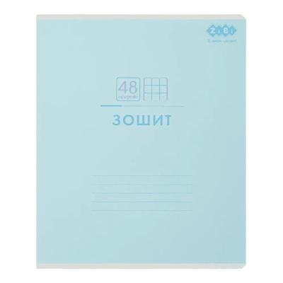 Зошит А5. 48 аркушів. Клітинка. Pastel блакитний. Zibi 1701-14