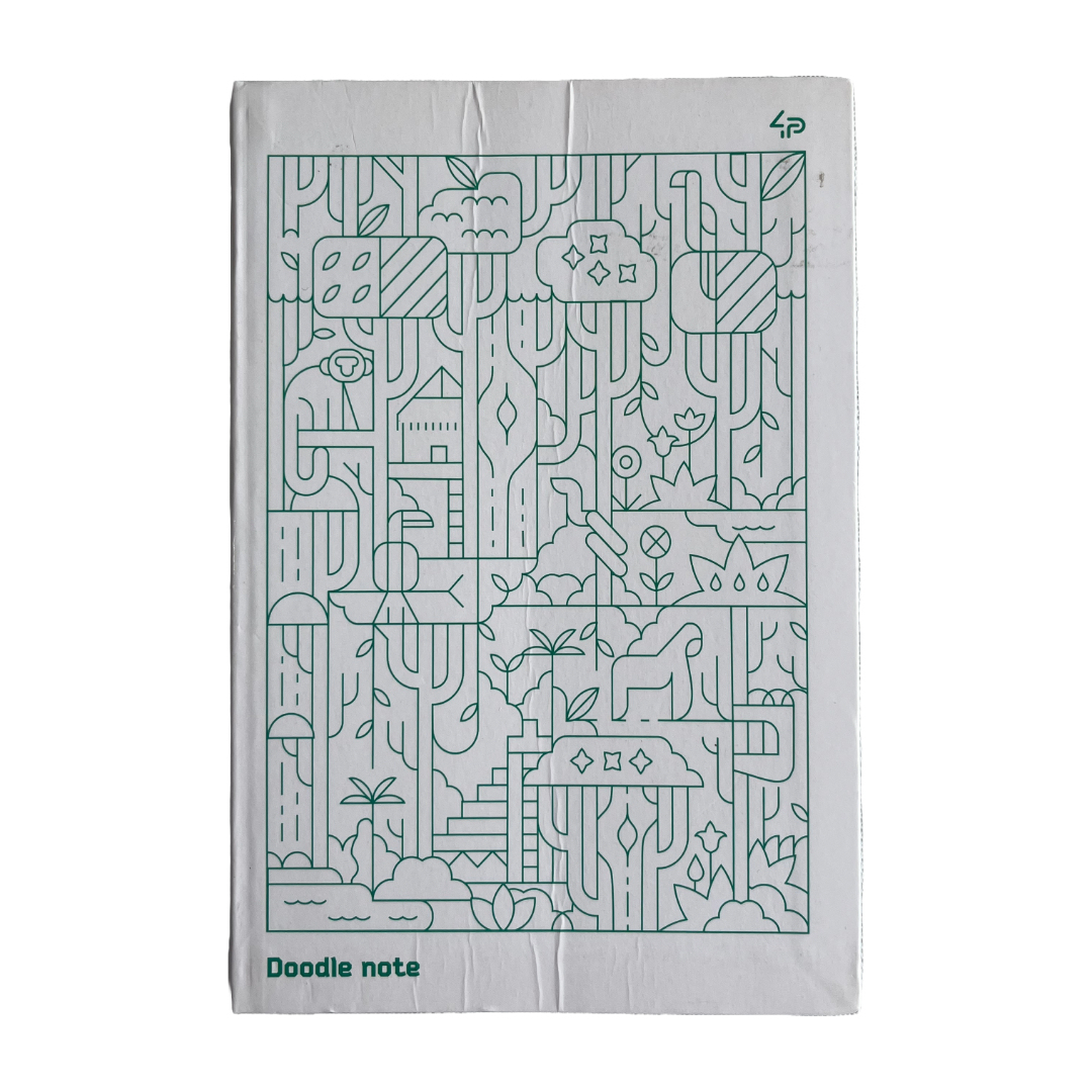 Скетчбук А5 128 аркушів. Two in one Doodle Note Green. TM Profiplan 1999
