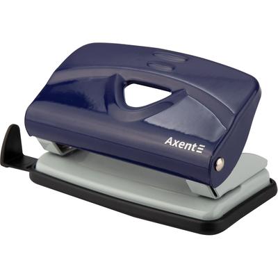 Діркопробивач AXENT Exakt-2 10аркушів, металевий з форматиром. Синій 3910