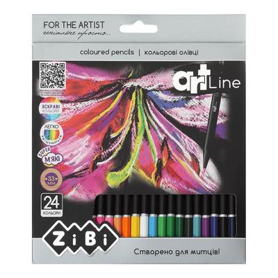 Олівці кольорові 24 кольорів ART Line  ZiBi 2434