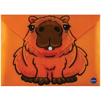 Папка-конверт на кнопці А4 пластикова Centrum. Animals 80352