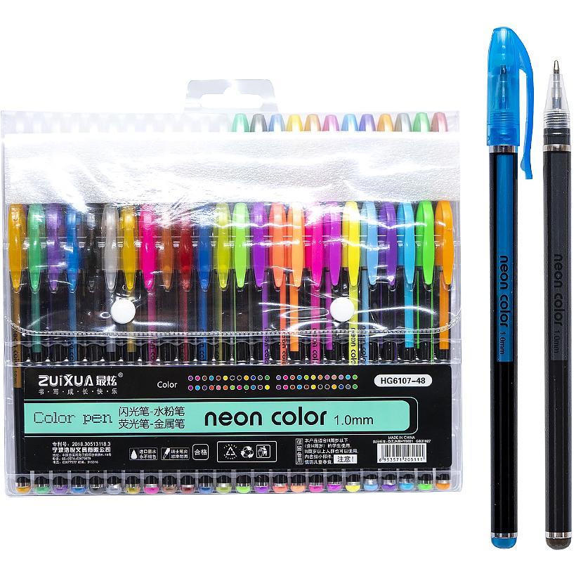 Набір гелевих ручок 48 кольорів. Neon Color. КТ 6107-48