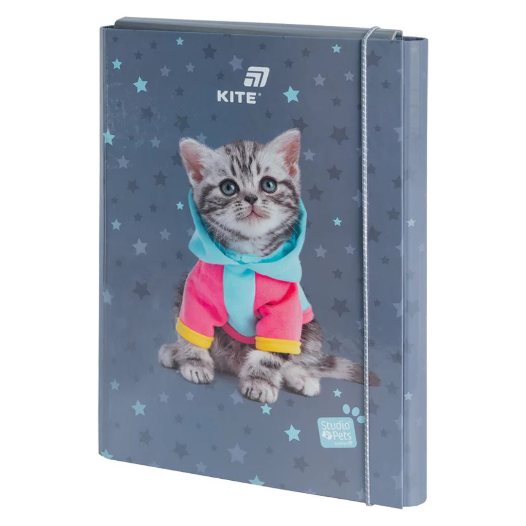 Папка для праці А4 на гумках. Studio Pets. Kite 25-213