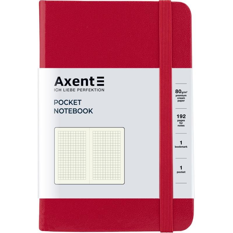 Блокнот А6. 96 аркушів, клітинка, PARTNER. Червоний. AXENT. 8301-03