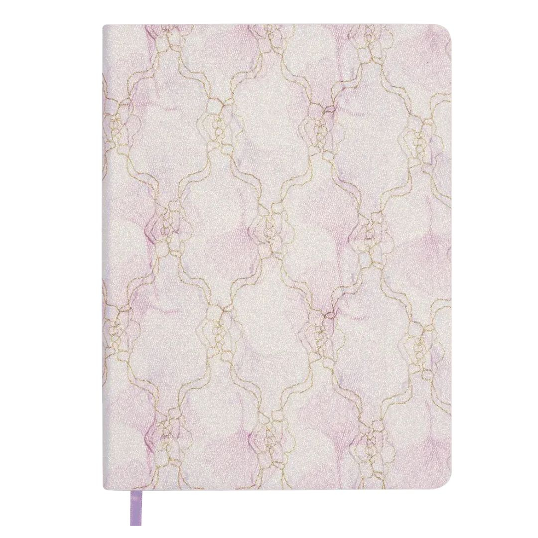 Блокнот діловий А5 датований BLOOM 2026. фіолетовий штуч.шкіра. BUROMAX 21156-07