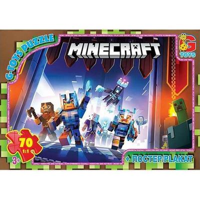 Пазл на 70 елем. + постер. Minecraft. G-toys 803