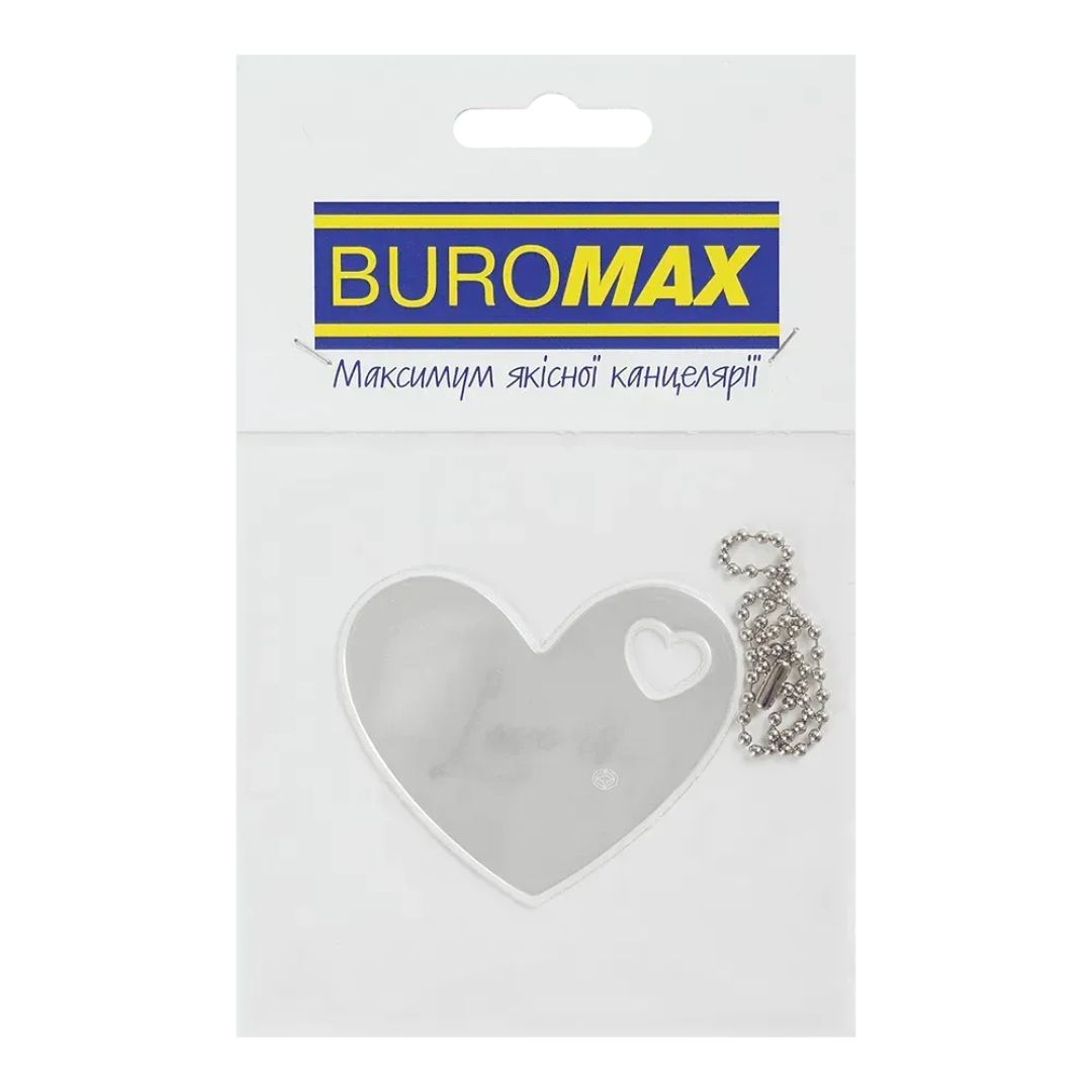 Брелок світловідбиваючий-флікер. Серце. BUROMAX 9701
