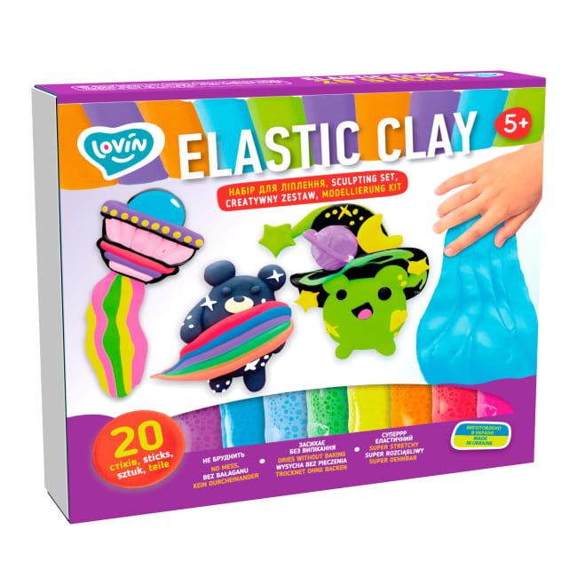 Повітряний пластилін 20кол. Elastic Clay. Ловін 70140