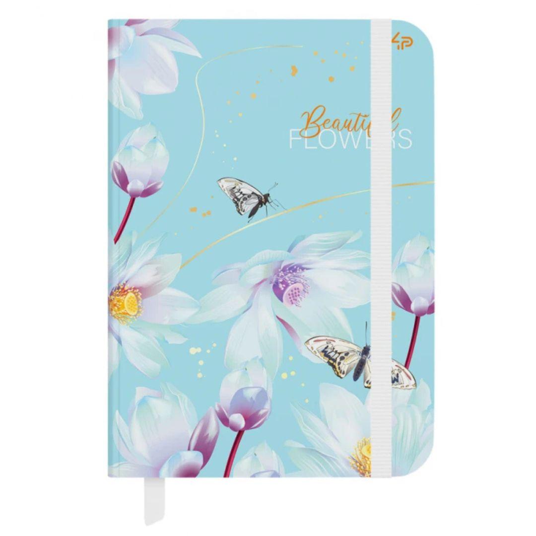 Скетчбук А5 64 аркуша тоновані сторінки. Блакитні. Beautiful flowers lotus. 4profi 905348