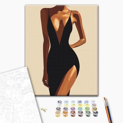 Картина по номерах. Чарівність у чорному. 40х50см. Brushme 54246