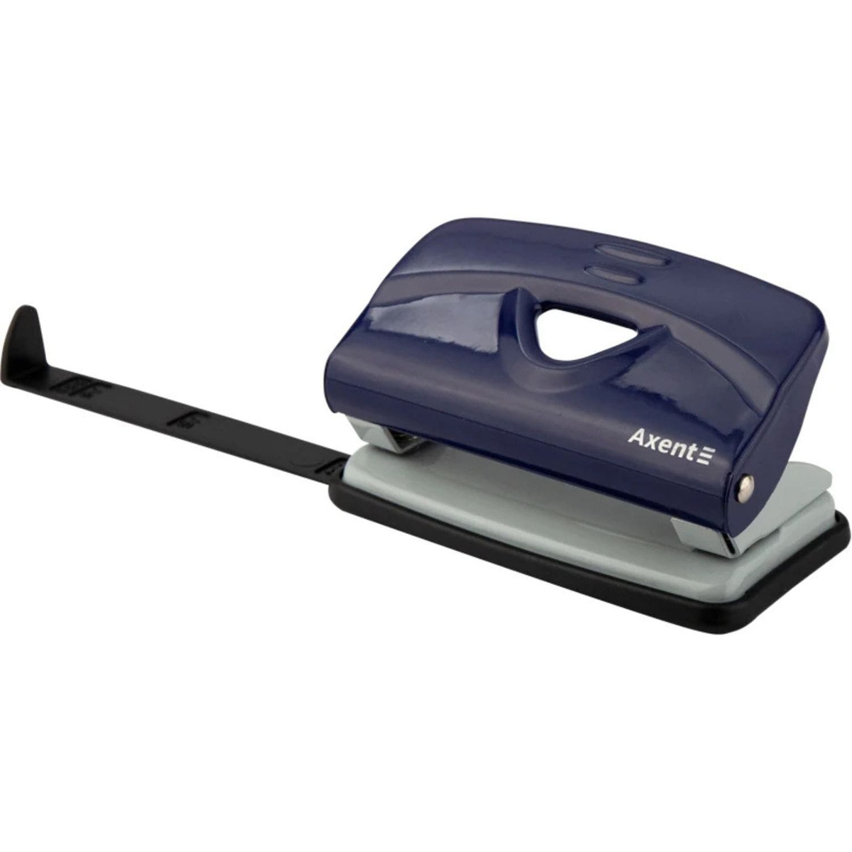 Діркопробивач AXENT Exakt-2 10аркушів, металевий з форматиром. Синій 3910