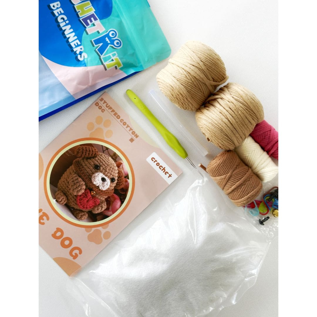 Набір для в'язання іграшки гачком. Цуценя. Brushme 5