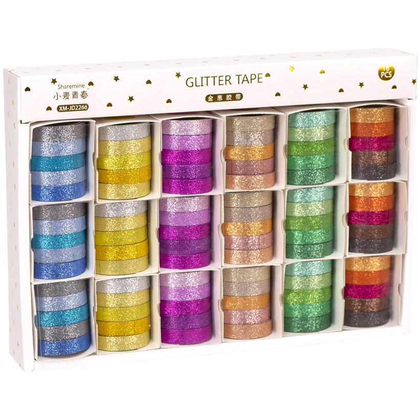 Набір декоративного скотчу 5шт. 1х2см. Glitter tape. Color-It 2266