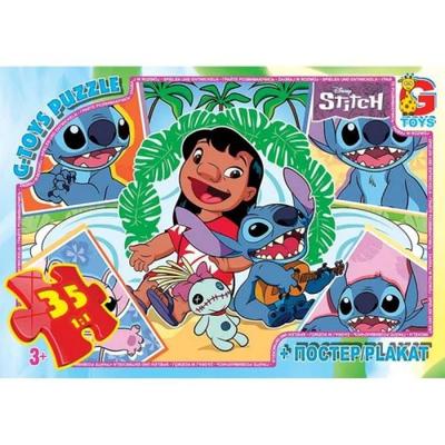 Пазл на 35 елем. + постер. Стіч. G-Toys 611