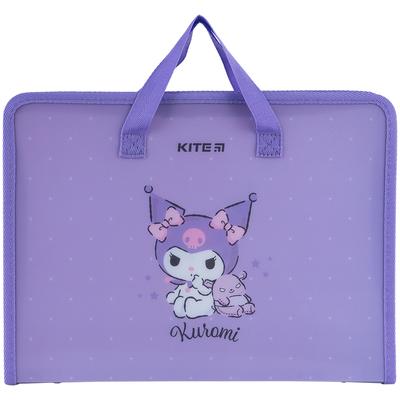 Папка-портфель на блискавці 1 відділення. Kuromi. Kite 24-202