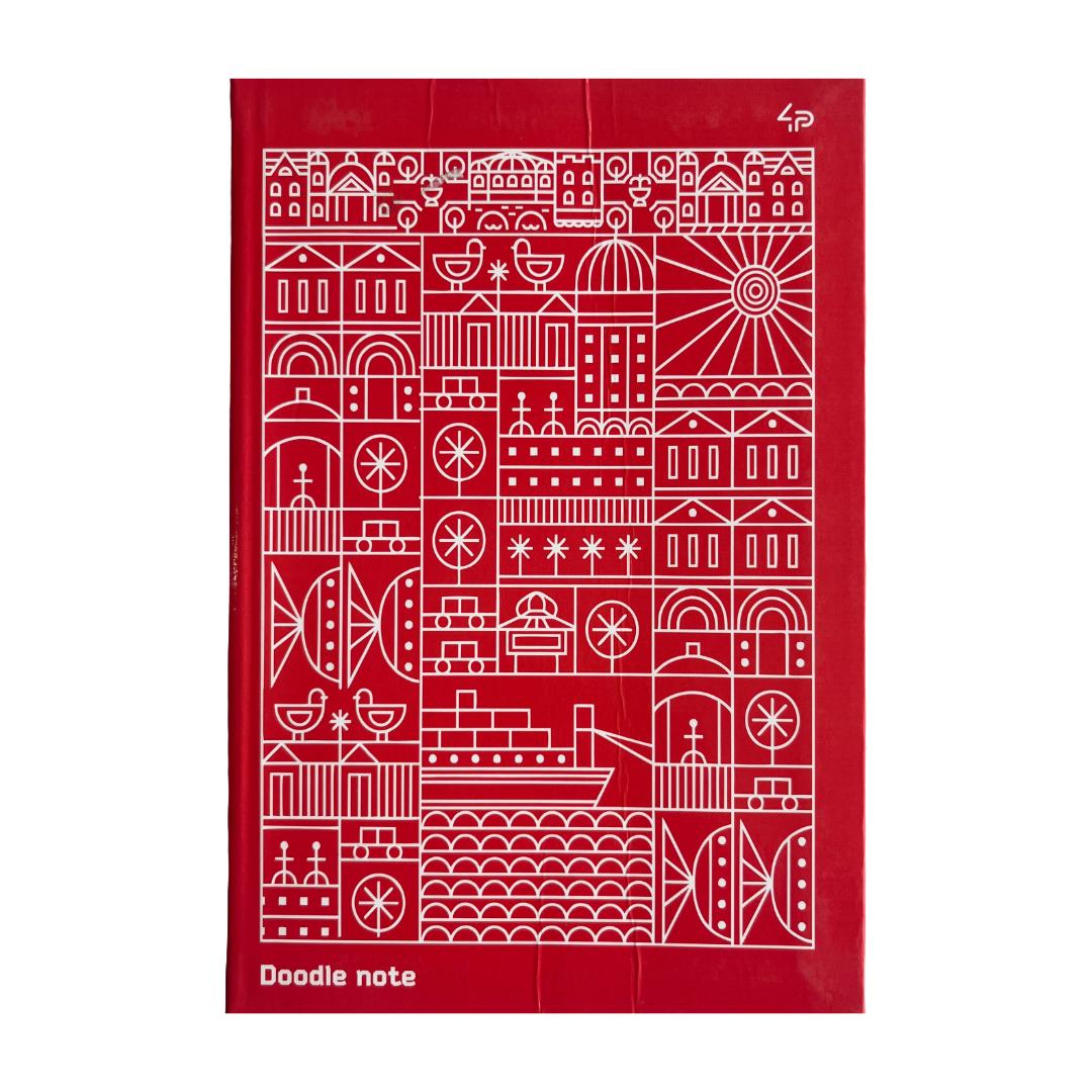 Скетчбук-блокнот А5. 128арк. кольорова крапка Two in one Doodle Note Red. TM Profiplan. 2019