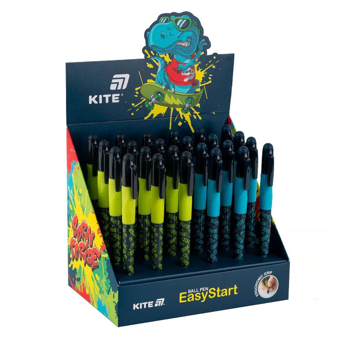 Ручка кулькова EasyStart. Skate. синя. KITE 25-099-1