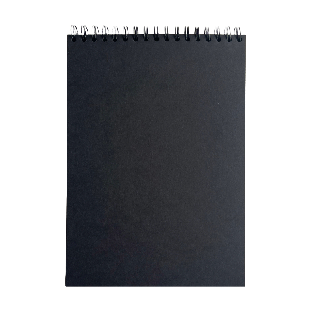 Блокнот-скетчбук А5 160арк. пружина, чорний блок. Black sketch book. Stockholm. 4Profi. 903214