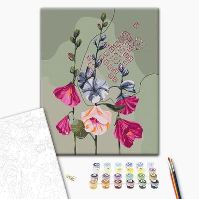Картина по номерах. Мальви розцвіли. 40х50см. Brushme 54457