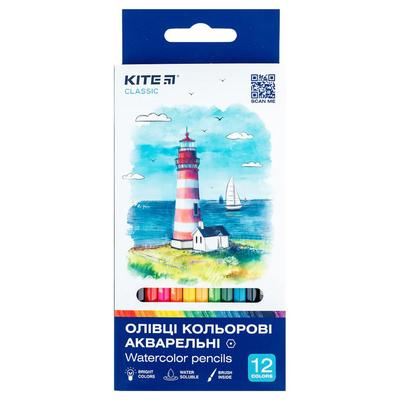 Олівці кольорові акварельні 12кол. Kite К-1049