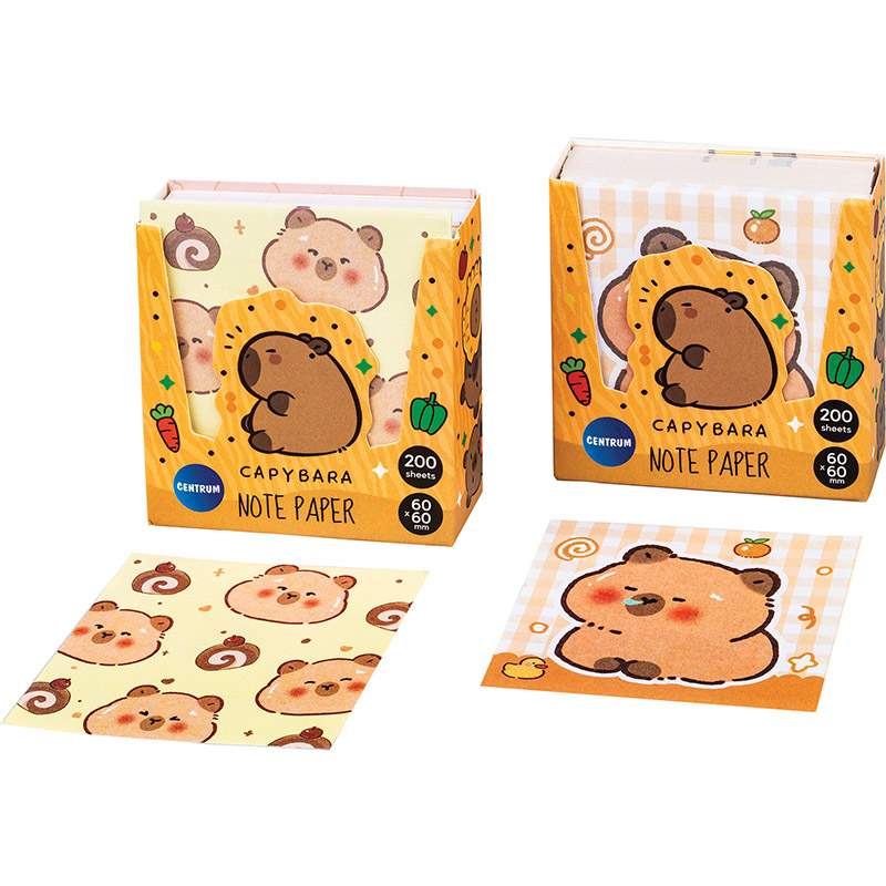 Папір для нотаток 60х60мм. 200арк. Capybara. Centrum 81279