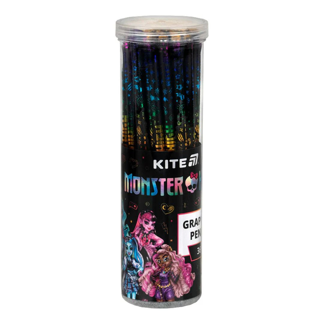 Олівець чорнографітний НВ, з кристалом Monster High. Kite 25-059