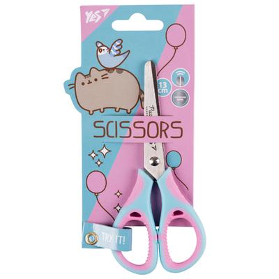 Ножиці дитячі Pusheen 130мм  (пластикові ручки). з гумковими вставками Scissors. Yes 480431