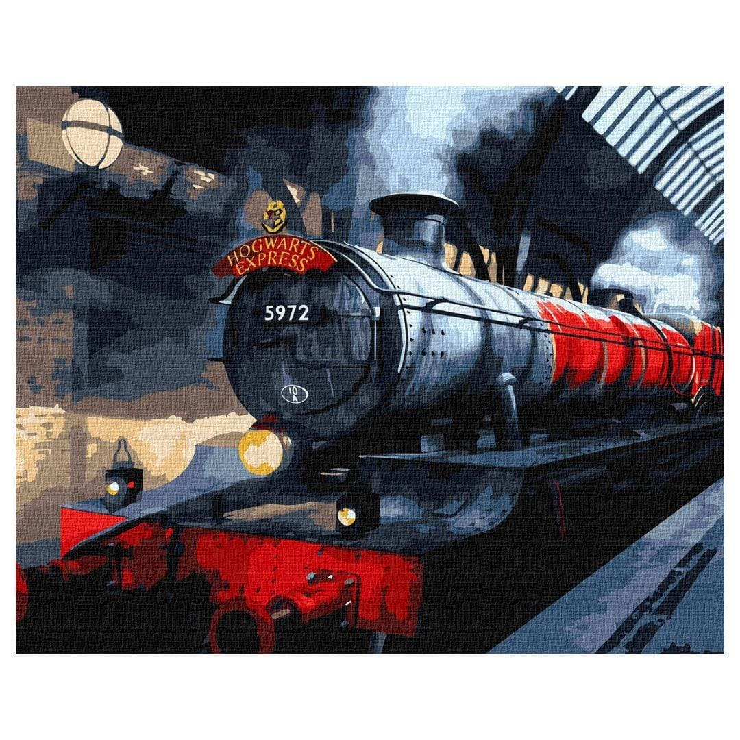 Картина по номерах. Harry Potter: Хогвортський експрес з фарбами металік 40*50 см. Ідейка 5210