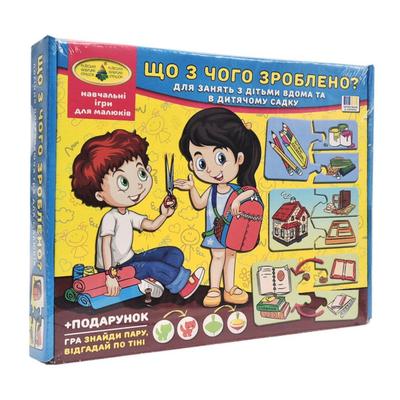 Логічна гра. Що з чого зроблено? КФІ. 87451