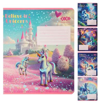 Зошит А5. 12 аркушів. Клітинка. Unicorn. ZIBI 25.1752