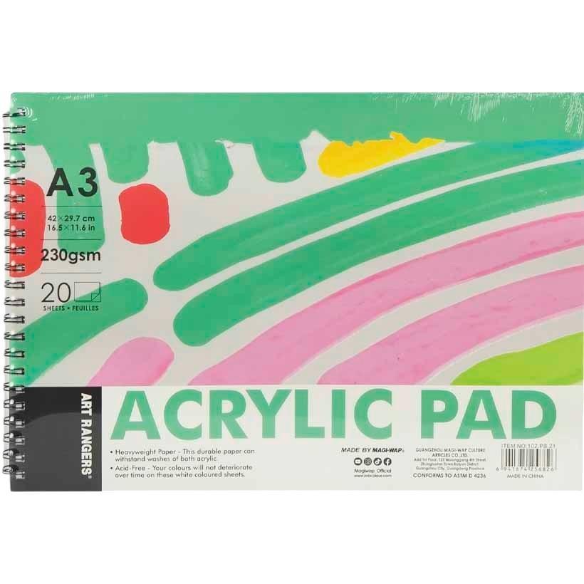 Альбом для ескізів А3 на спіралі 20арк. 230г/м2. Acrylic Pad 21