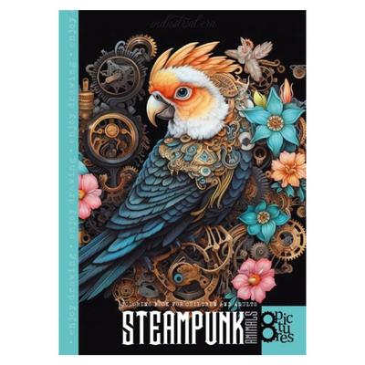 Розмальовка Steampunk style Папуга 8 арк. Фреш 23371