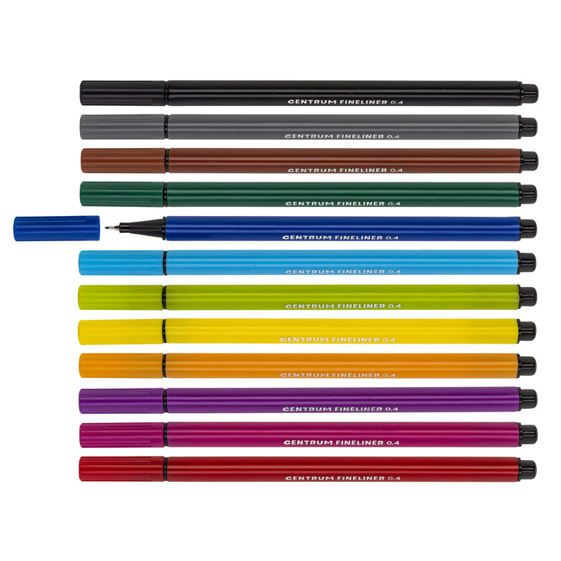 Набір лінерів Centrum Fineliners 0.7 мм 12 кольорів 80255