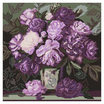Діамантова мозаїка. 40*40см. Мелодія пелюсткових барв. Ідейка 20038
