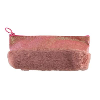 Пенал-косметичка тканевий на 1 відділення. Fluffy персиковий. Zibi 20.0005-46