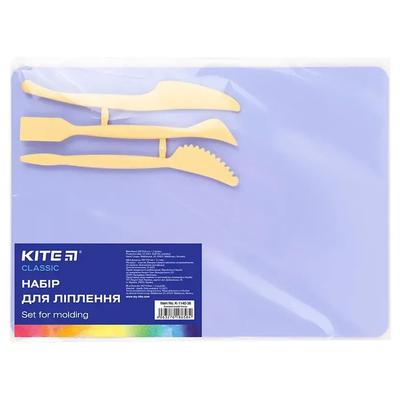 Дошка для пластиліну В5 (25*18)+стеки, пластик, бузковий Kite 1140-36