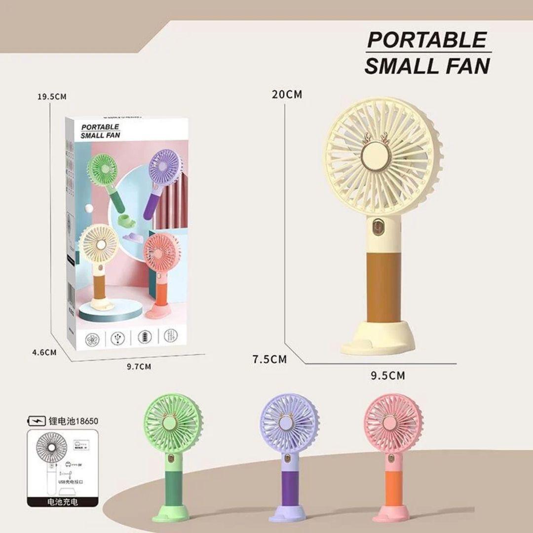 Вентилятор Portable Small Fan 3 режими  USB Type-C з підставкою 122