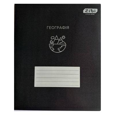 Зошит А5. 48 аркушів. Клітинка. Географія. Предметний. Black. Zibi 1700-06