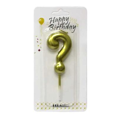 Свічка цифра ? золото, 6см,Candle Warnsng 0088