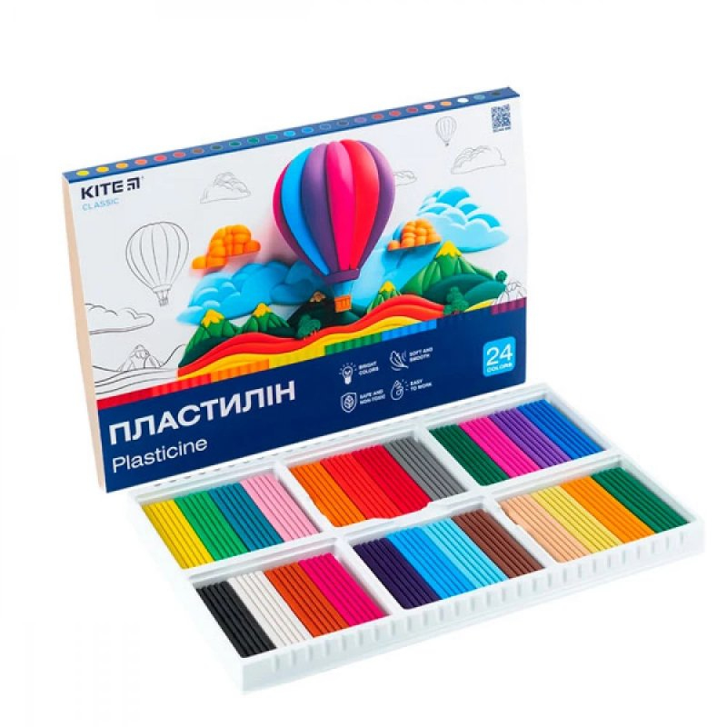 Пластилін дитячий 24кол. 480гр. Kite Classic 089