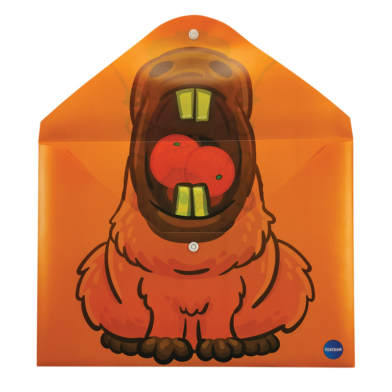 Папка-конверт на кнопці А4 пластикова Centrum. Animals 80352
