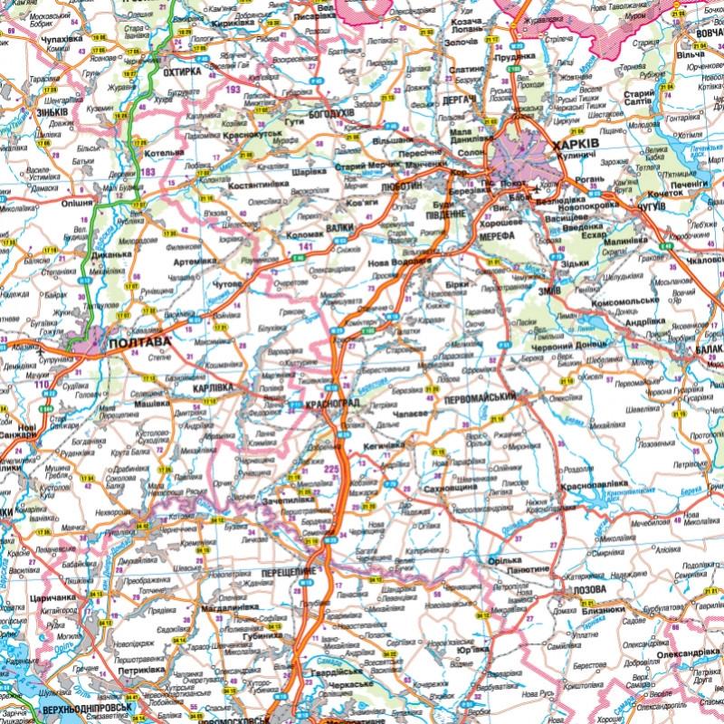 Карта автошляхів України. 1 : 1 000 000 Картографія 2232