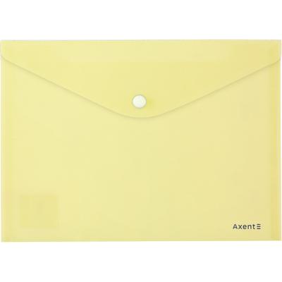 Папка-конверт на кнопці А5 пластикова Axent. Pastelini жовта 1522-08
